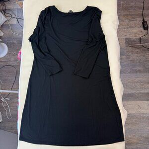 J.JILL WEAREVER COLLECTION WOMENS LONG SLEEVE BLACK STRETCH KNIT DRESS XL TALL